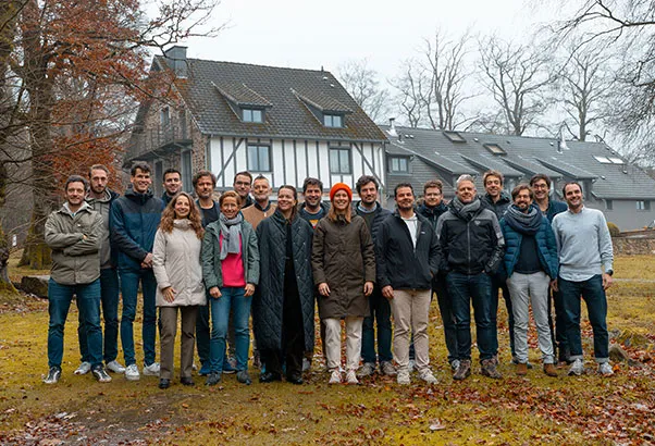 A BEyond cohort outside the house where the three-day bootcamp is held